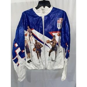 Vintage 1992 Olympic Dream Team Jacket Mens Large Basketball Kellogg's Tyvek 90s